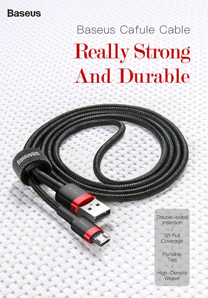 Fast Charging Braided Micro USB Cable for Android Devices - 8