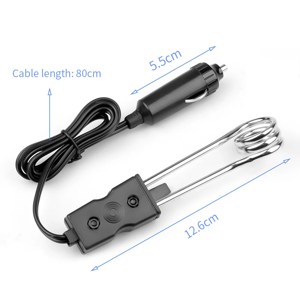 12V 24V 120W Portable Electric Car Immersion Heater for Hot Liquids