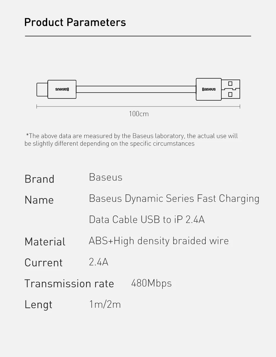2.4A Fast Charging Data Cable for iPhone