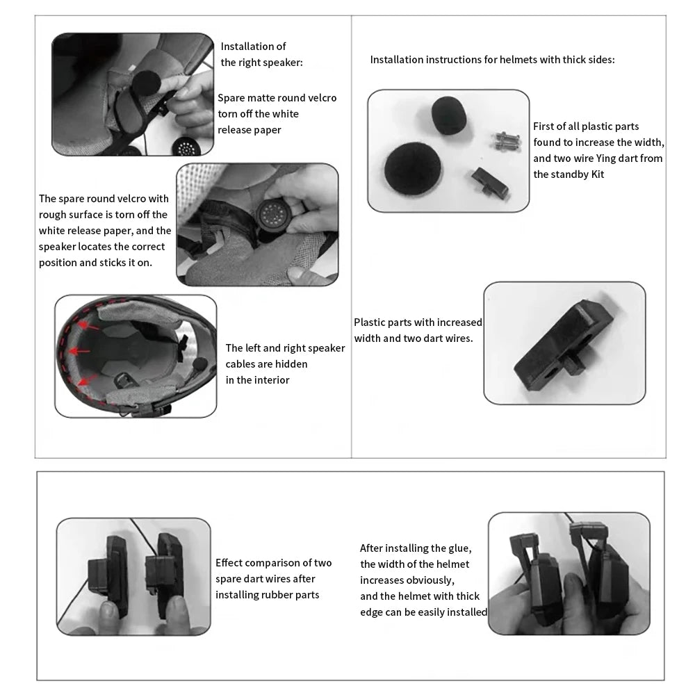 Bluetooth 5.0 Motorcycle Helmet Wireless Headset Handsfree Stereo Speaker