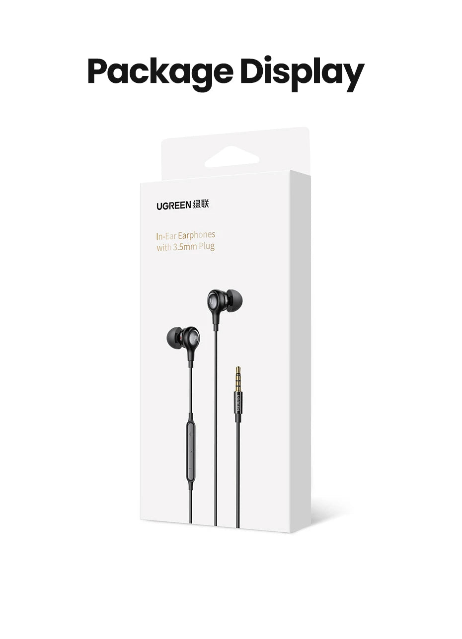 In-Ear Wired Headphones with Microphone for Mobile Devices