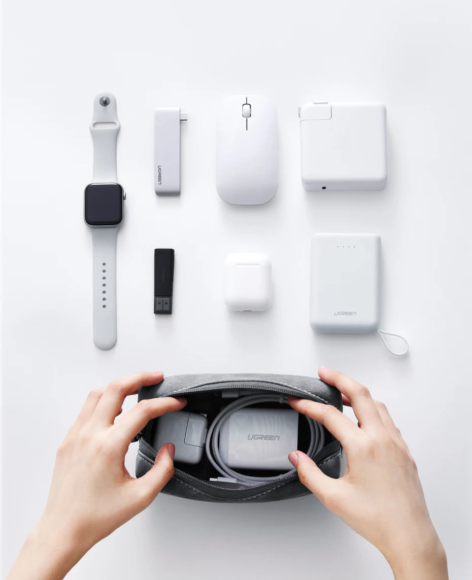 Portable Tech Organizer Case for Digital Accessories and Cables