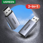 USB to 3.5mm External Sound Card Audio Adapter