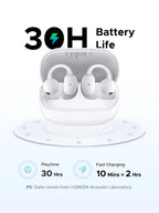 Wireless Open-Ear Bluetooth 5.4 Earbuds with Smart LCD Charging Case