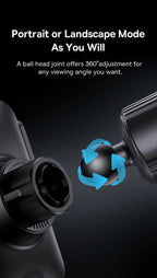 15W Fast Wireless Car Phone Charger with Automatic Clamp