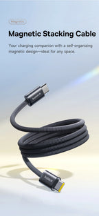 Magnetic 100W USB-C Fast Charging Data Cable