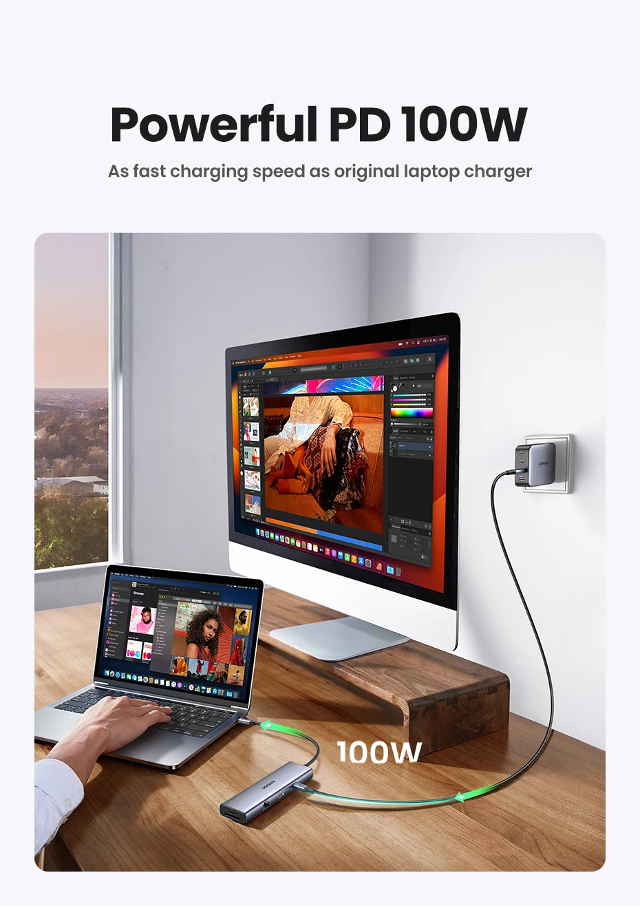 9-in-1 USB-C Hub with 4K 60Hz HDMI and 100W Power Delivery - 16