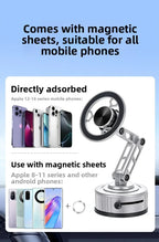 Magnetic Car Phone Holder with Vacuum Sucker and 360 Degree Rotation