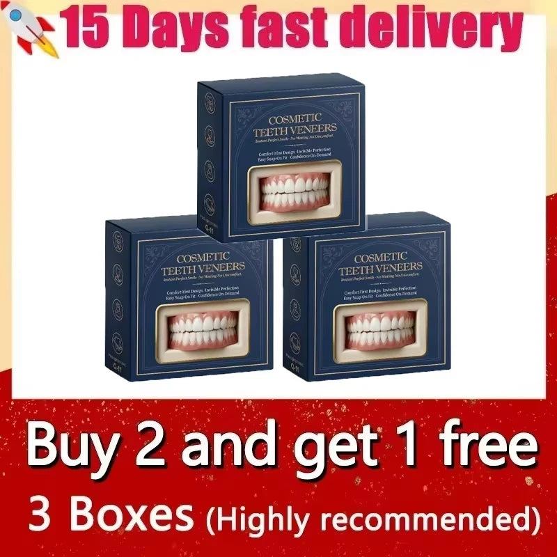 Full Mouth Cosmetic Denture Set with Storage Case - 16