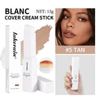 Full Coverage Cream Foundation Stick with Detachable Brush