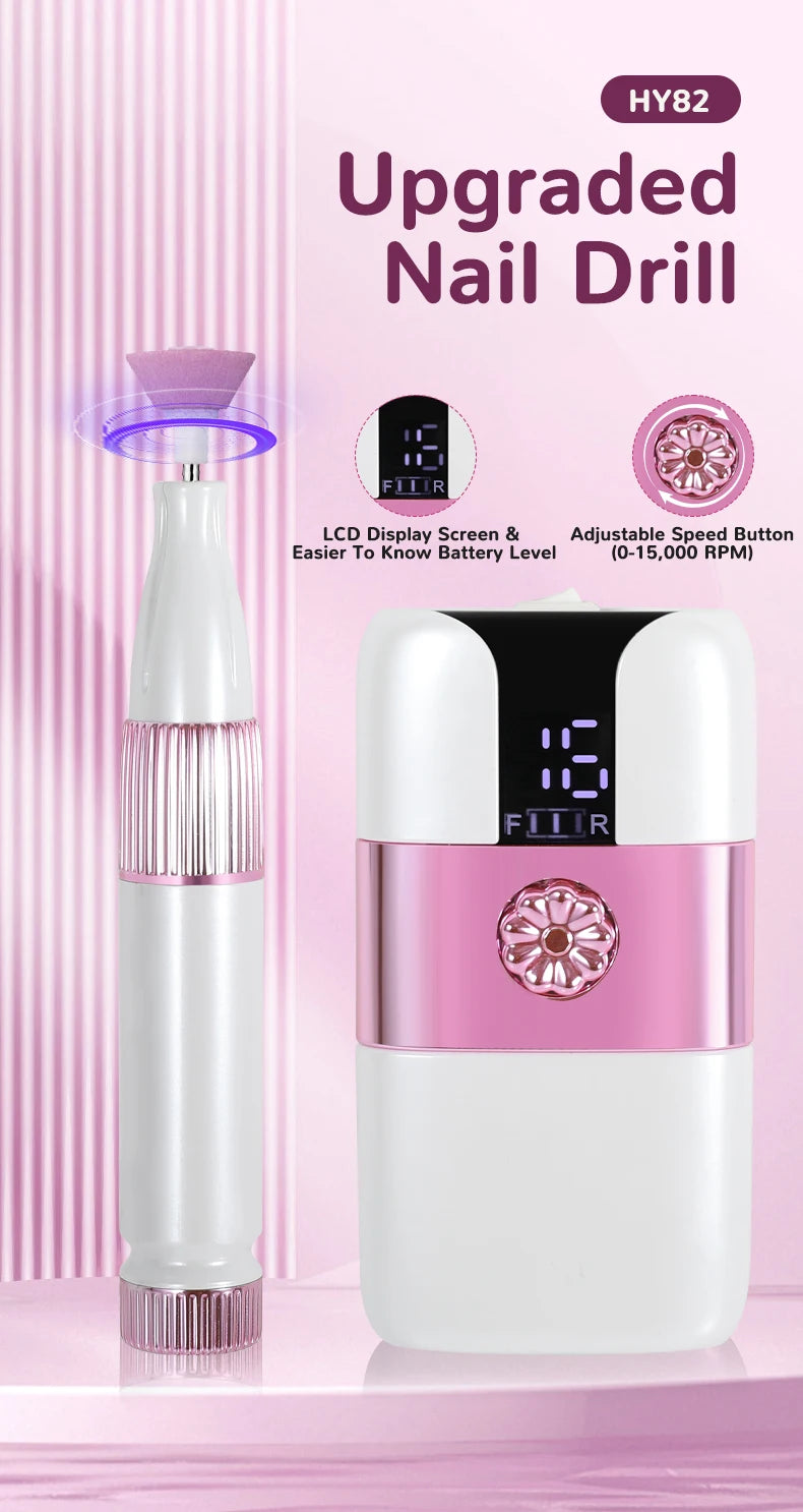 Rechargeable Electric Nail Drill for Manicure and Pedicure - 8