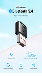 Bluetooth 5.4 USB Adapter for PC Wireless Connectivity