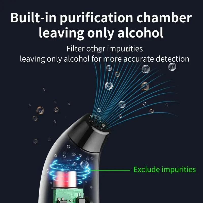 Portable Non-Contact Digital Alcohol Breathalyzer with USB Rechargeable