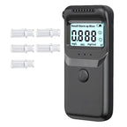 Digital Breathalyzer Alcohol Detector with LCD Display and 3 Color Alert