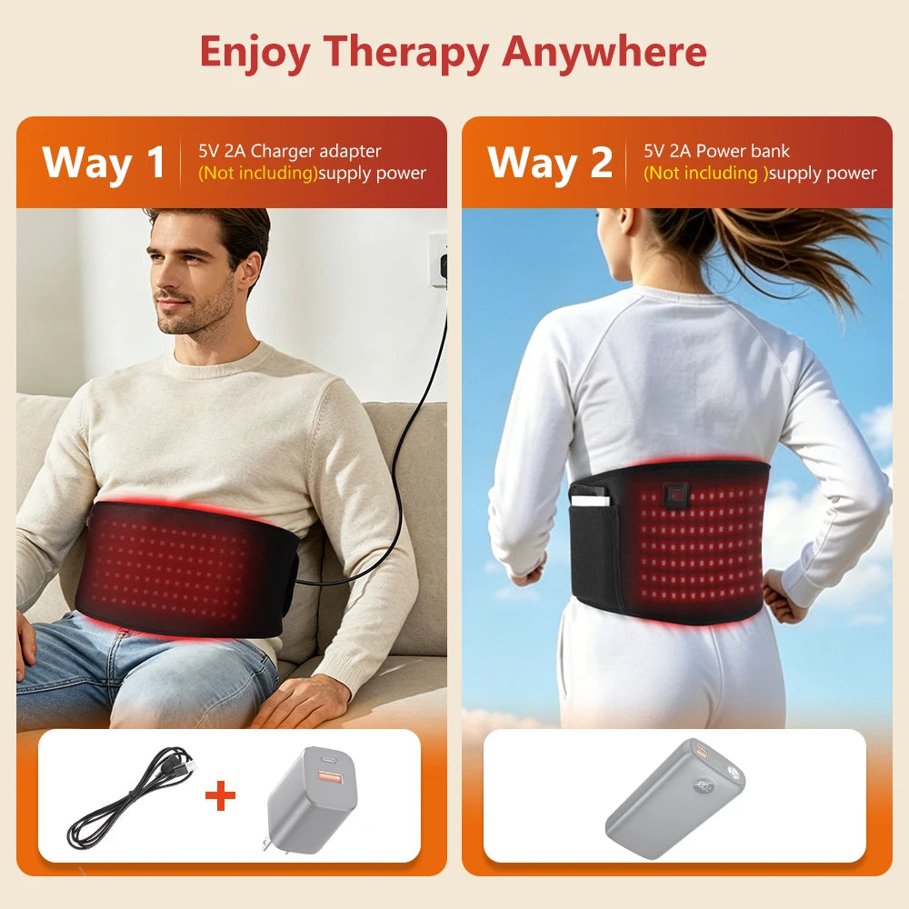 Red Light Therapy Heating Belt for Back and Menstrual Pain Relief - 5