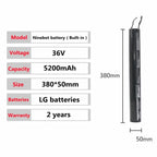 36V 5200mAh Lithium Replacement Battery for Electric Scooters