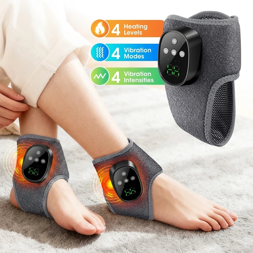 Electric Heated Ankle Massage Brace with Vibration - 1