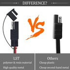 16AWG Motorcycle Battery Terminal to SAE Quick Extension Cable