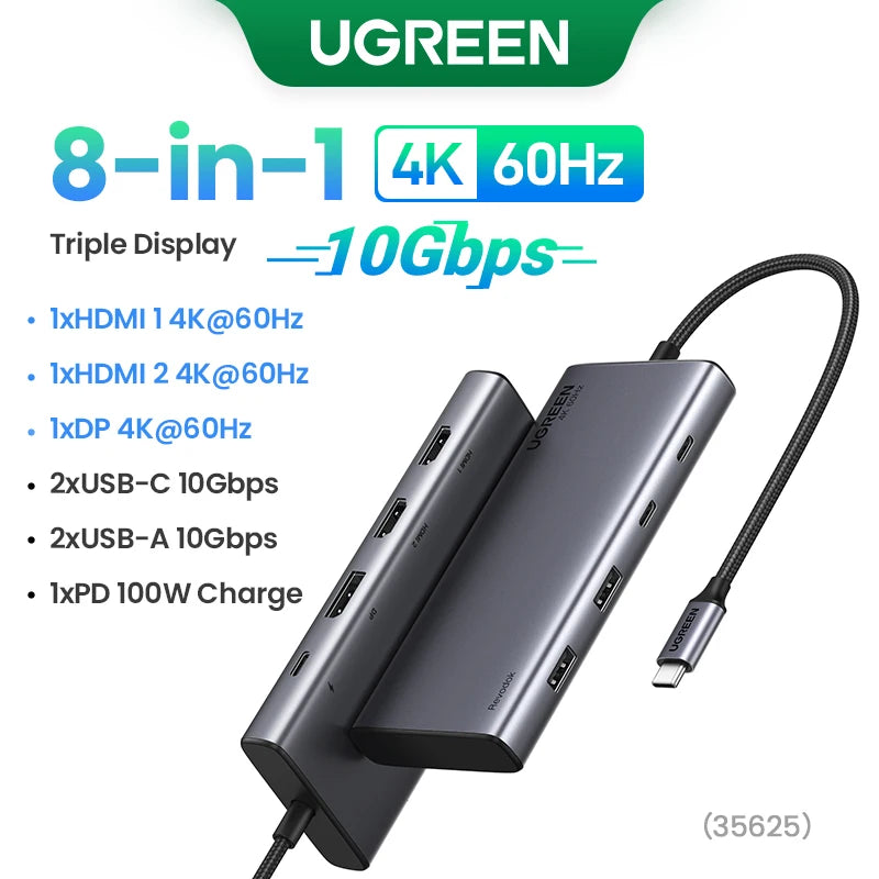 13-in-1 Triple Display USB-C Docking Station with 4K 60Hz Support