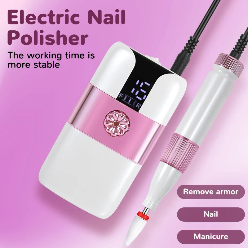 Rechargeable Electric Nail Drill for Manicure and Pedicure