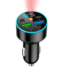 66W 5 Port Car Charger with 3 PD and 2 USB Ports and Starry Sky Lamp