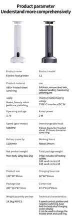 Electric Foot Callus Remover with 6 Adjustable Speeds