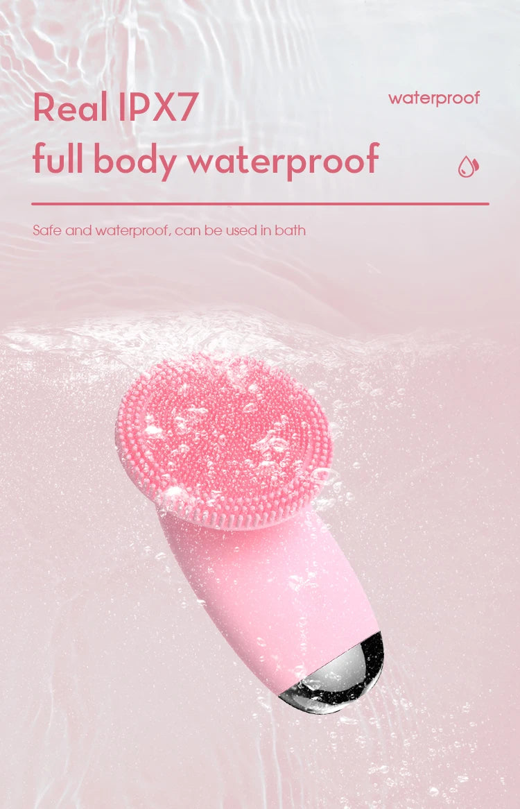 Electric Silicone Facial Cleansing Brush for Pore Cleaning