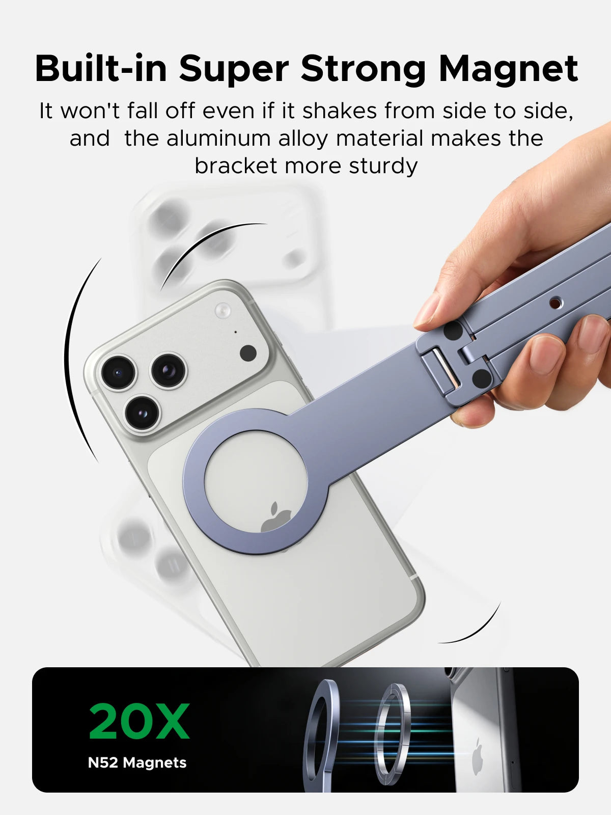 Magnetic Tripod Stand for Smartphones with MagSafe - 4