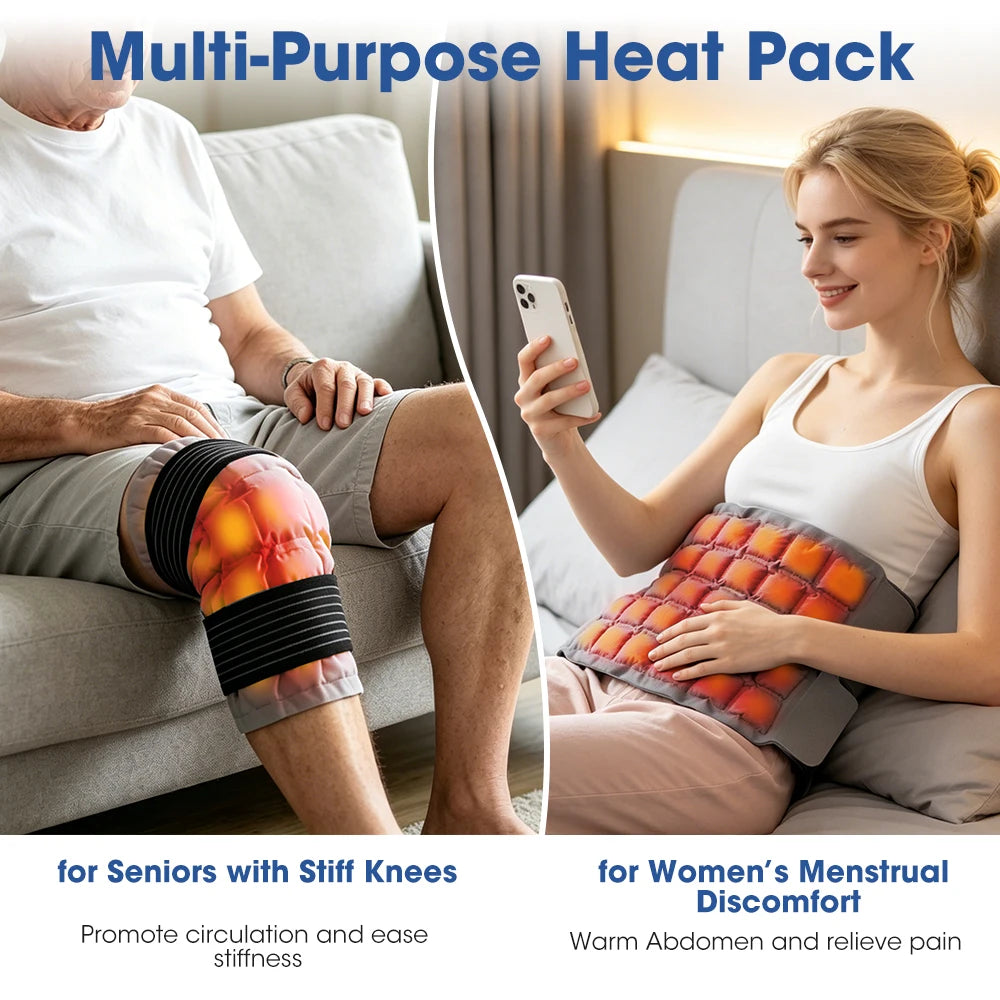 Reusable Hot and Cold Therapy Knee Ice Pack Wrap - 10