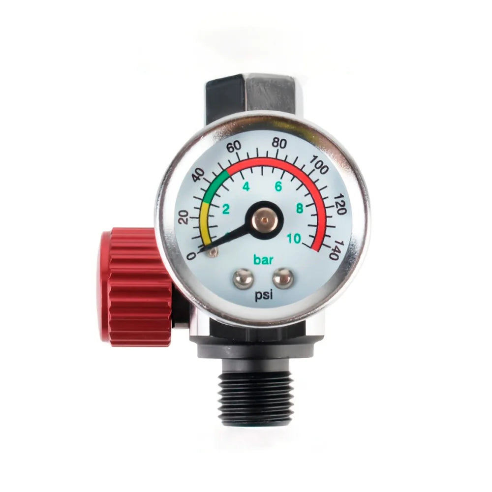 1/4" NPT Air Pressure Regulator with Gauge for Spray Guns