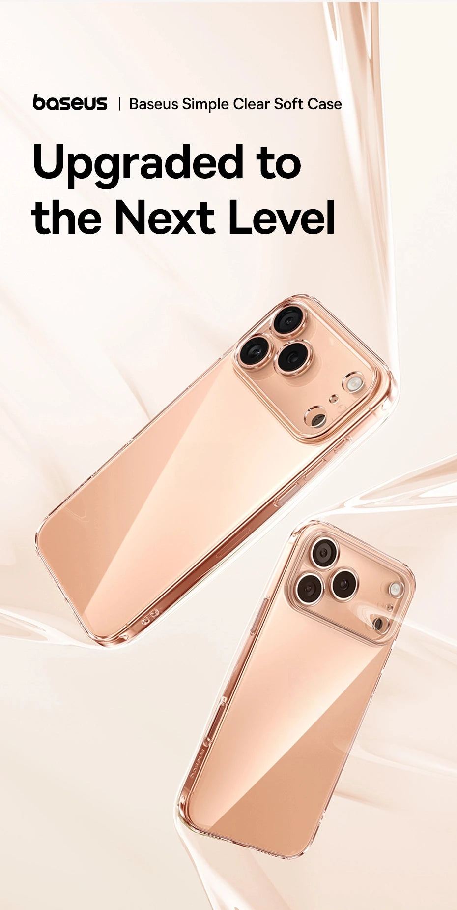 Ultra-Thin Clear Protective Case for iPhone 17, 16, and 15 Series