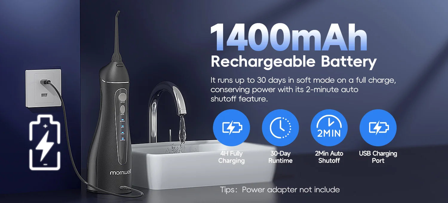 Portable Rechargeable Water Flosser for Oral Care - 7