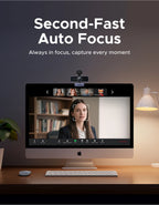 4K UHD USB Webcam with Dual Microphones for Video Calling
