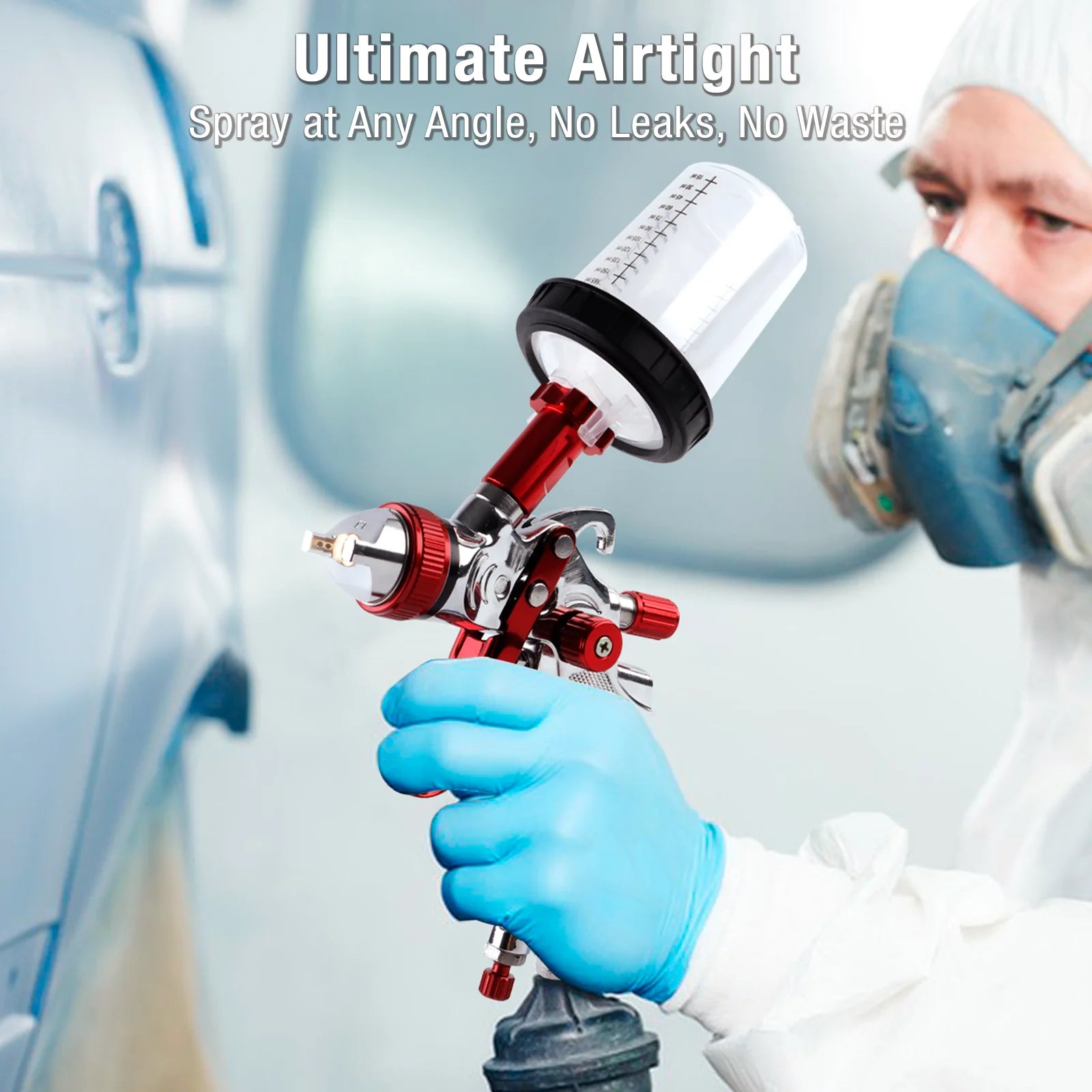 160ml Disposable Paint Mixing Cup System for Spray Guns - 6