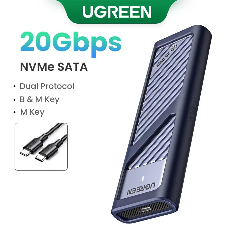 20Gbps M.2 NVMe and SATA SSD Dual Protocol External Enclosure