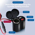 Motorcycle Handlebar 12V USB Charger and Cigarette Lighter Socket