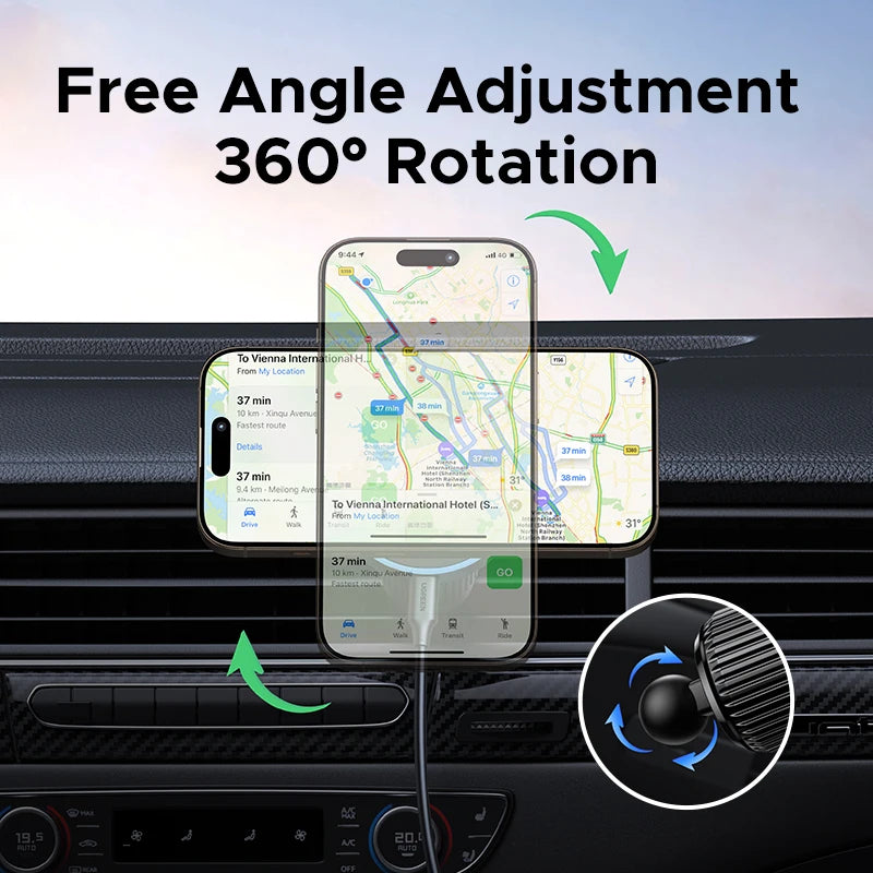 15W Qi2 Magnetic Wireless Car Charger for iPhone - 5