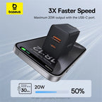 20W Dual Port Fast USB-C and USB-A Wall Charger