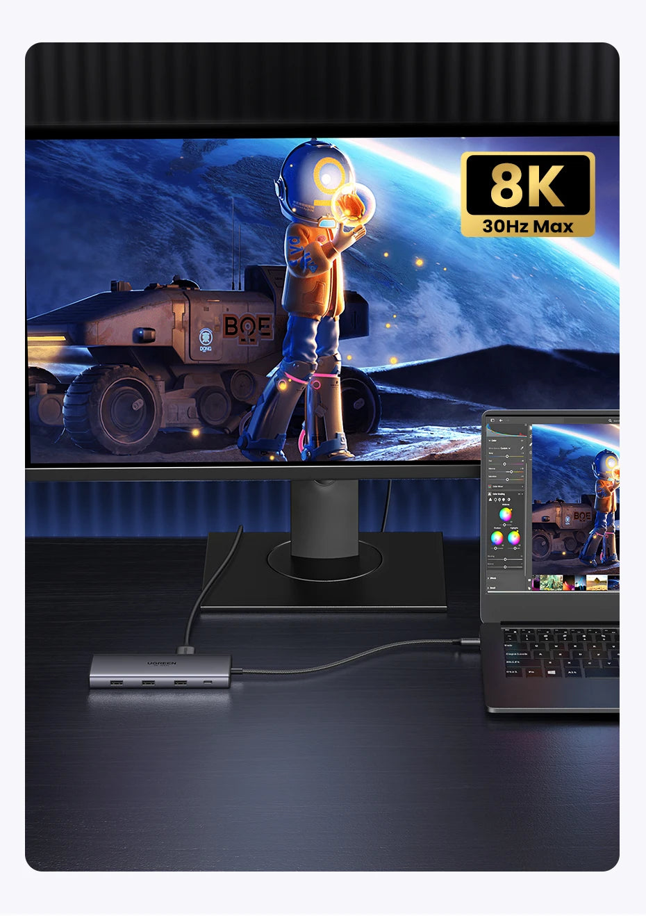 10-in-1 Dual HDMI USB-C Docking Station with 100W PD and 8K Support - 13