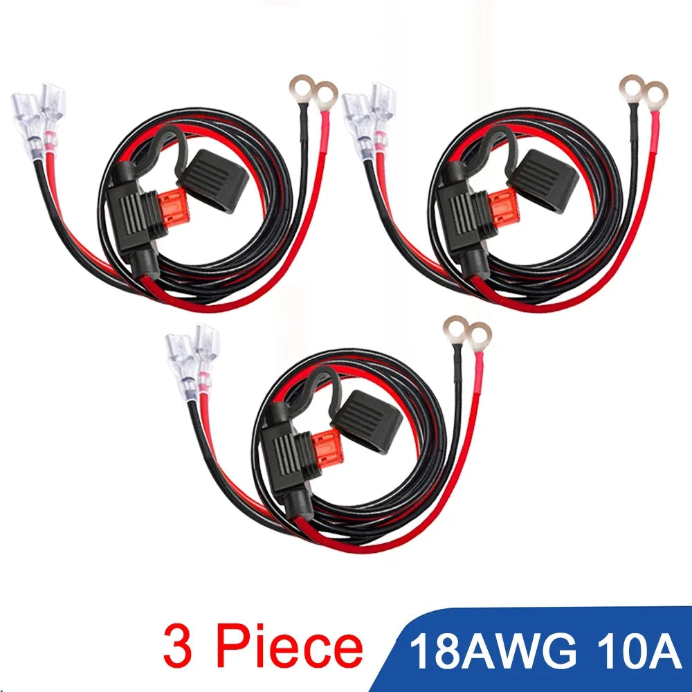18AWG Car USB Charger Socket Wire Harness with 10A Fuse 60cm