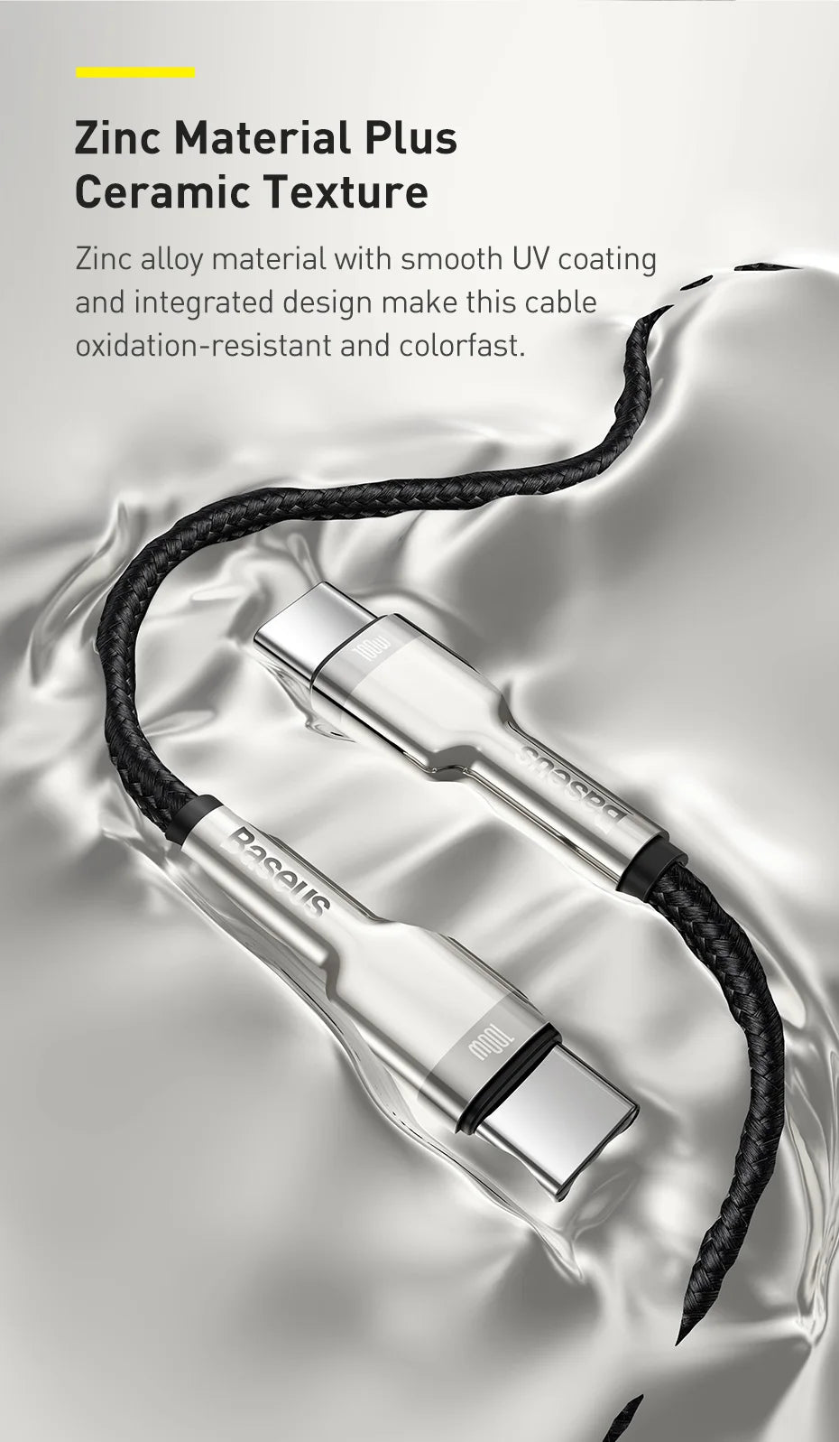 100W USB-C to USB-C Fast Charging and Data Cable - 15