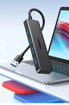 4-Port USB 3.0 Data Hub Splitter for Laptops and Desktop PCs