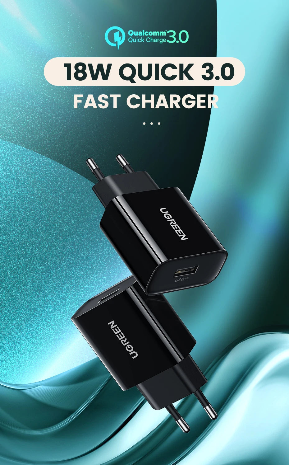 18W Quick Charge 3.0 USB Fast Wall Charger