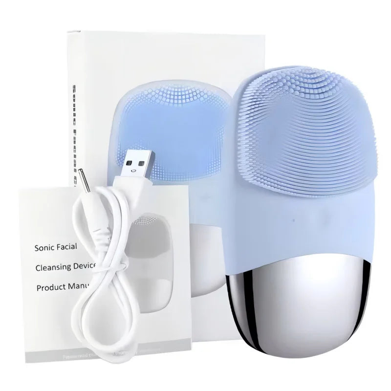 3-in-1 Electric Waterproof Silicone Facial Cleansing Brush - 10
