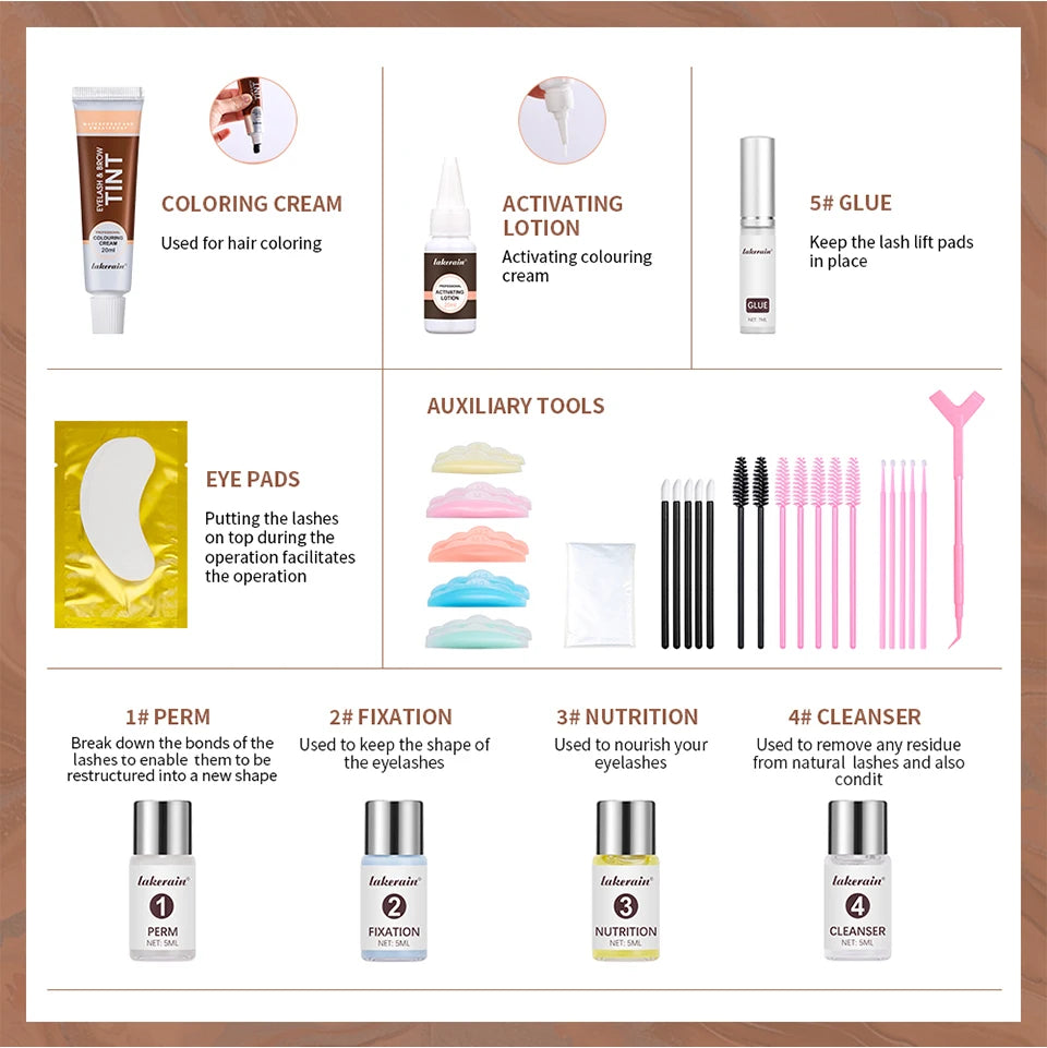Professional Lash Lift and Eyebrow Tinting Kit - 11