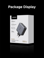 200W GaN Fast Wall Charger for Laptops and Smartphones