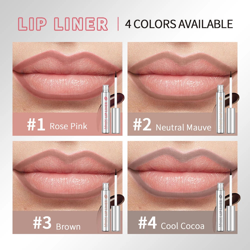 Waterproof Peel-Off Matte Lip Liner for Long-Lasting Color