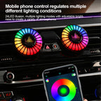 Car Air Vent Fragrance Diffuser with RGB Music Rhythm LED Light