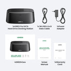 Dual Bay Hard Drive Docking Station for 2.5/3.5 Inch SATA SSD HDD
