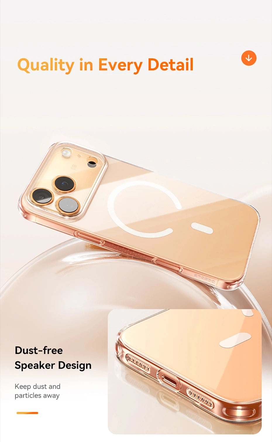 Magnetic Transparent Protective Case for iPhone